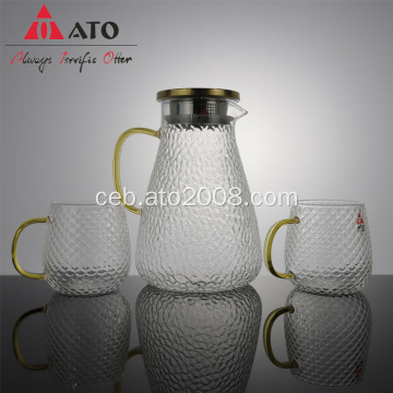 Glass Water Kettle Container Storage Glass Water Pitcher